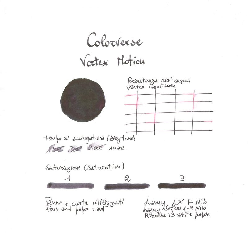 Colorverse Ink - Astrophysics - Vortex Motion (65ml & 15ml) Fountain Pen Ink - Image 5